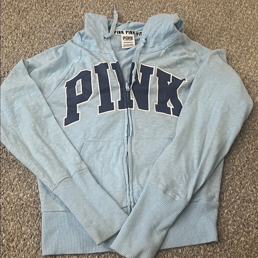 PINK Victoria's Secret Light Blue Hoodie
